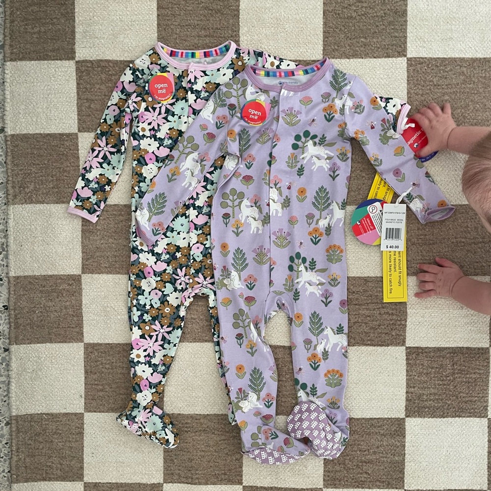 Two NWT 9-12 month Magnetic Me Pajamas